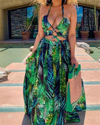 Thousand Dresses Marcy Long Skirt Sleeveless Print Sexy