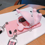 Cute bear coin purse phone case
