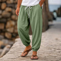 Men's Casual Loose-fitting Solid-color Beach Shorts