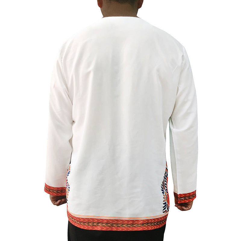 African retro ethnic style printed long sleeve men
