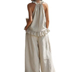 SpringSummer Halterneck Loose Casual Womens Set