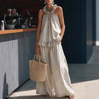 SpringSummer Halterneck Loose Casual Womens Set