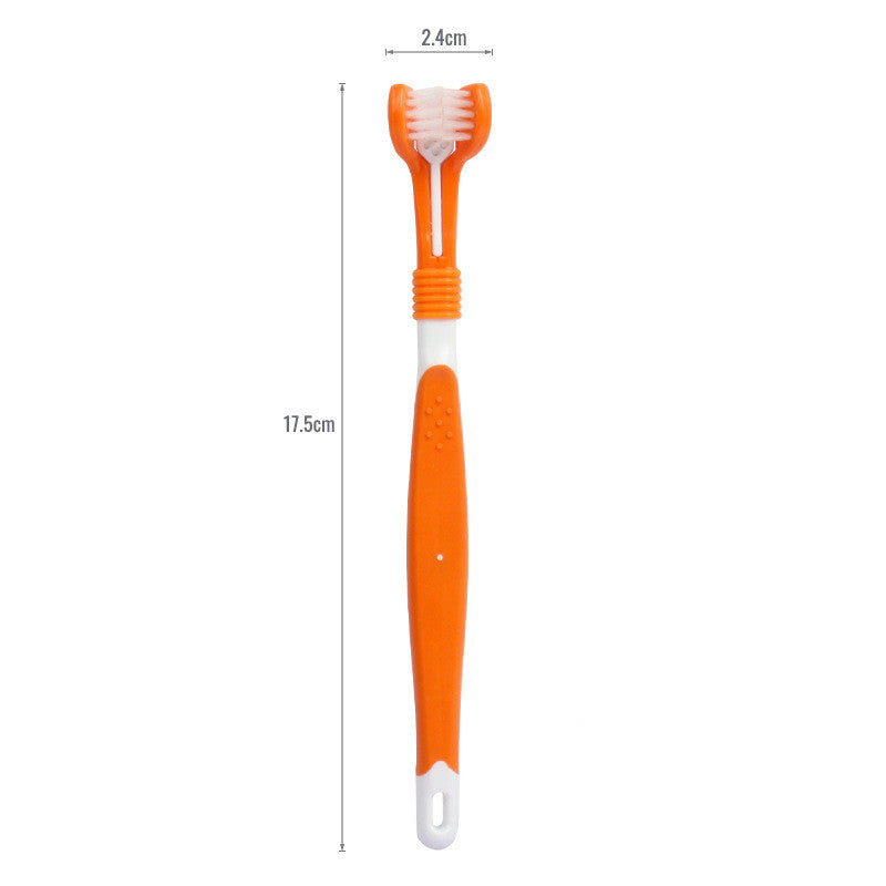 Three-Head Toothbrush for Pet