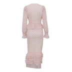 Cross Print Two-Piece Peplum Set