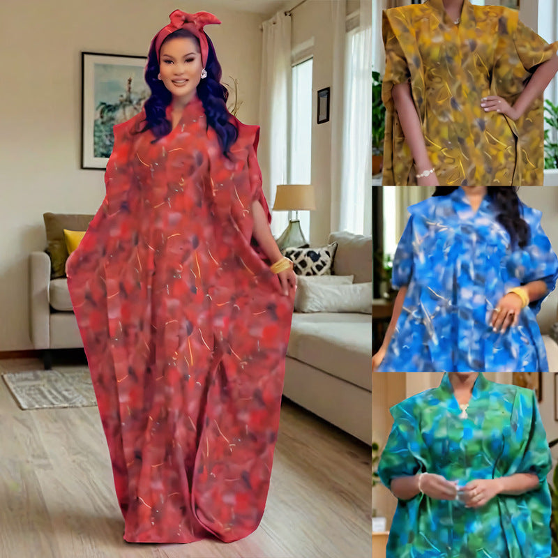 African Style Printing Plus Size Dress