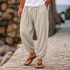 Men's Casual Loose-fitting Solid-color Beach Shorts