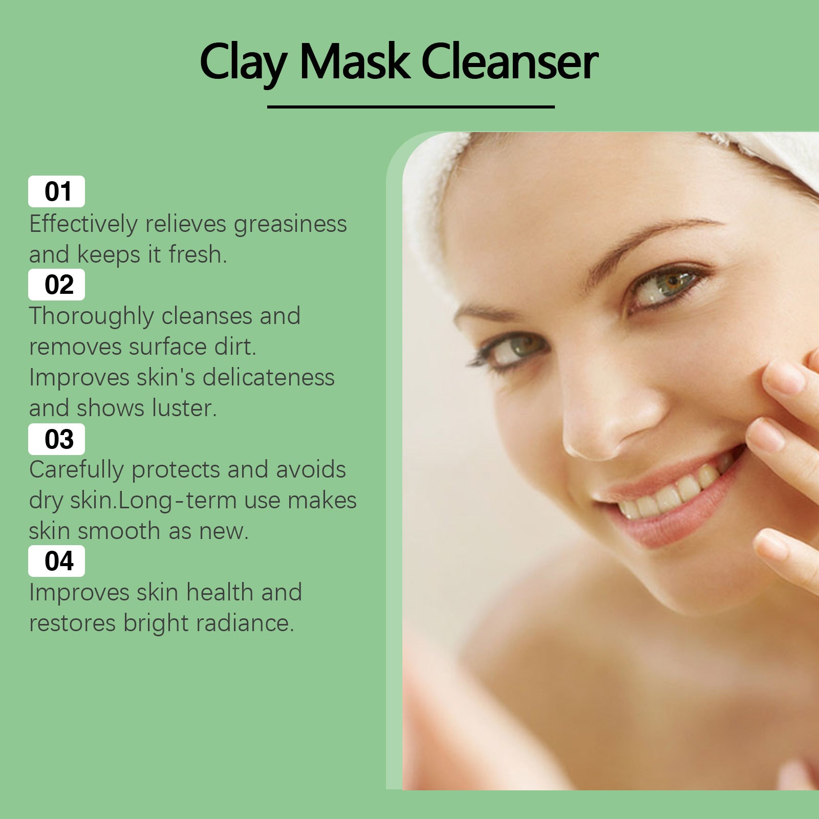 Hydrating And Firming Cleansing Pores Facial Skin Daub-type Clay Mask