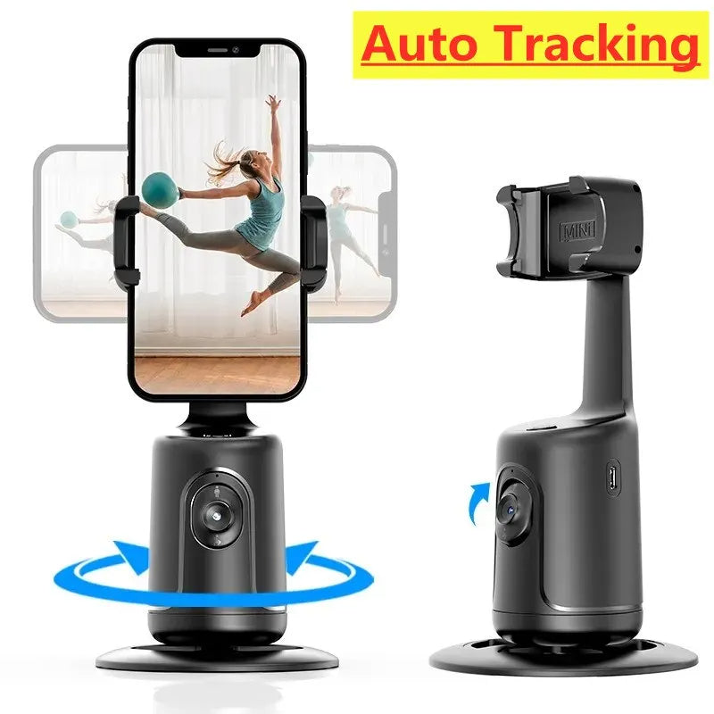 حامل ثلاثي القوائم ذكي بتقنية الذكاء الاصطناعي مع خاصية تتبع الوجه بزاوية 360 درجة، مناسب للهواتف الذكية، لتسجيل الفيديوهات والمدونات المرئية والبث المباشر.