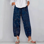 3D-printed Fashion-forward Capri Wide-leg Pants